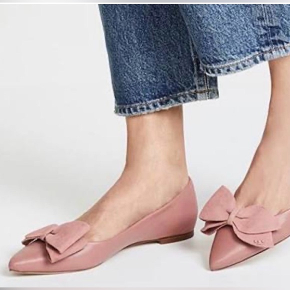 Tory Burch Shoes - Tory Burch Pink Rosalind Ballet Flats